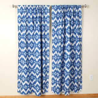 Geometric Pattern Rod Pocket Curtain Single Panel