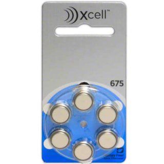 Rayovac Mercury Free Xcell Size 675 Hearing Aid Batteries (60 Pcs) + Battery Holder Keychain Kit Health & Personal Care