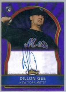 Dillon Gee RC 2011 Topps Finest #79 Purple Refractor Autograph #4/5   New York Mets Sports Collectibles