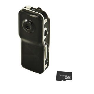 Mini DV MD80   World's Smallest Video Camera in the World with 4GB MicroSD card USA  Camcorders  Camera & Photo