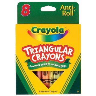 Crayola Triangular Anti roll Crayons   8 Per Pack Toys & Games