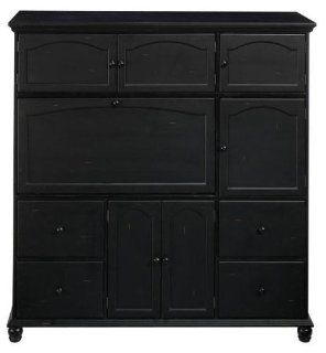 Harwick Office Center W/ Upper Cabinets And 4 File Drawers, 60"W, BLACK   Storage Cabinets