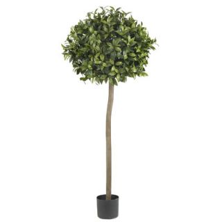 Nearly Natural Sweet Bay Ball Round Topiary in Pot
