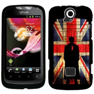 Huawei T Mobile MyTouch Q Phonebooth in Union Jack on Black Phone Case Cover Cell Phones & Accessories