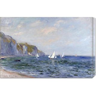 Global Gallery Cliffs and Sailboats at Pourville by Claude Monet