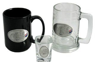 Three Piece Beverage Gift Set with Motorcycle Emblems Automotive