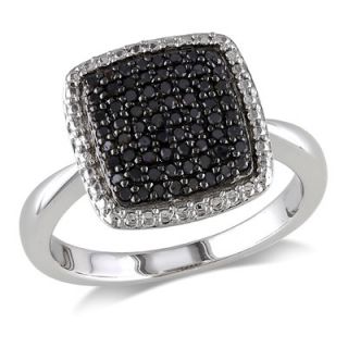 Amour Round Cut Black Diamond Ring