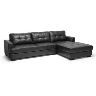 Wholesale Interiors Baxton Studio Dobson Leather Sectional