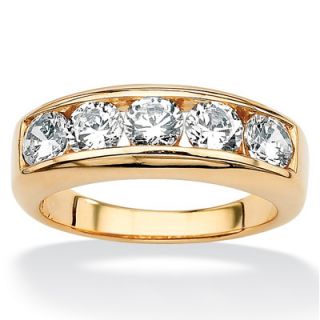 Palm Beach Jewelry 18k Gold/Silver Mens Cubic Zirconia Ring