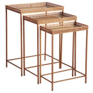 Bombay Heritage Mirrored 3 Piece Nesting Tables