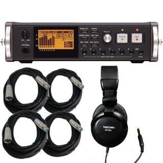Tascam DR 680 8ch. Portable Field Recorder Bundle with Cables and Headphones Musical Instruments