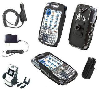 PALM TREO 680 / 750 / 755 ACCESSORY BUNDLE   CASE + CAR CHARGER + WALL CHARGER + CAR HOLDER Cell Phones & Accessories