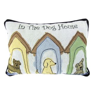 PB Paws & Co. Cotton Dog Houses Decorative Pillow