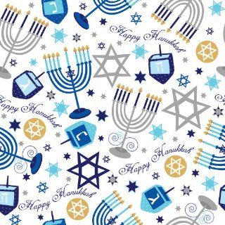 Jillson Roberts 1/2 Ream Recycled Hanukkah Gift Wrap, Festival of Lights, 416 Feet x 30 Inch (XB705.50)  Gift Wrap Paper 