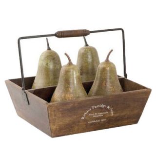 Uttermost Pears in Basket (Set of 5)