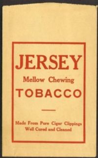 Jersey Mellow Chewing Tobacco unused package 1930s Entertainment Collectibles