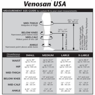 Venosan USA 30 40 mmHg Open Toe Mid Thigh Stocking with Silicone Top