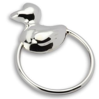 Krysaliis Duck Ring Sterling Silver Baby Rattle