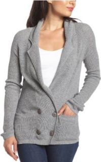 Splendid Women's Solid Thermal Stitch Sweater Blazer, H.Grey, X Small