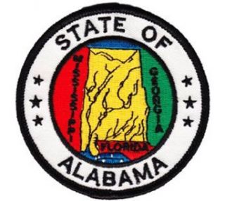 Alabama   3" Round State Seal Patch Clothing