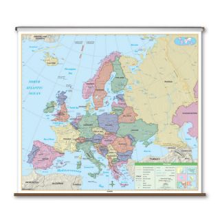 Essential Wall Map   Europe