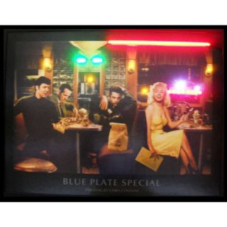 Blue Plate Special Neon LED Poster Sign