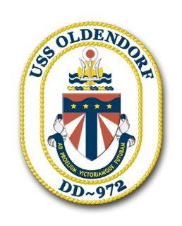 US Navy Ship USS Oldendorf DD 972 Decal Sticker 5.5" Automotive