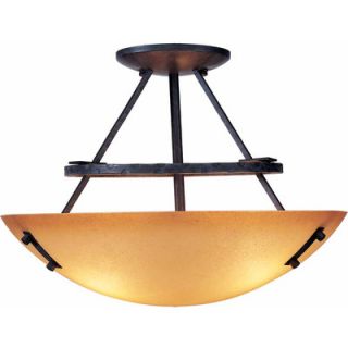 Volume Lighting Lodge 3 Light Semi Flush Mount