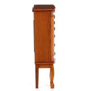 Wildon Home ® Wapato 37 Jewelry Armoire in Warm Oak