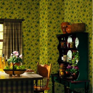 Brewster Home Fashions Northwoods Pine Cone Trail Wallpaper in Yellow