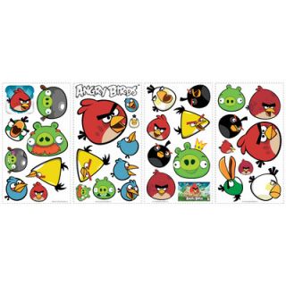 Room Mates 34 Piece Angry Birds Peel and Stick Wall Decal
