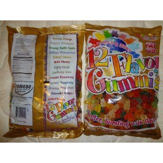 Albanese 12 Flavor Assorted Gummi Bears, Fat Free, 5 Pound Bags (Pack of 2)  Gummy Candy  Grocery & Gourmet Food