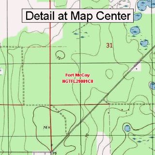 USGS Topographic Quadrangle Map   Fort McCoy, Florida (Folded/Waterproof)  Outdoor Recreation Topographic Maps  Sports & Outdoors