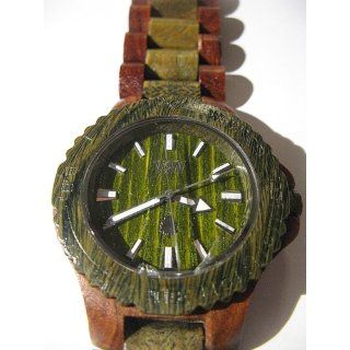 Wewood Men's Date Brown/Army Wooden Watch at  Men's Watch store.