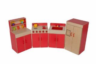 Wood Designs Classic 4 Piece Play Kitchen Set Toys & Games