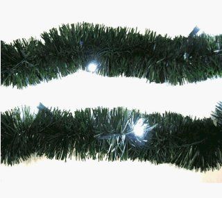 WHITE LED LIGHTED PINE TINSEL GARLAND  Patio, Lawn & Garden