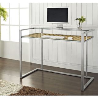 Home Loft Concept Executive Desk with Wood Accent
