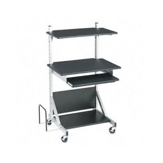 Mobile Workstation, 30 x 24 x 52, Black Laminate Top (Box Two