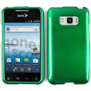 ACCESSORY HARD SHINY CASE COVER FOR LG OPTIMUS ELITE / OPTIMUS M+ LS 696 SOLID DARK GREEN Cell Phones & Accessories