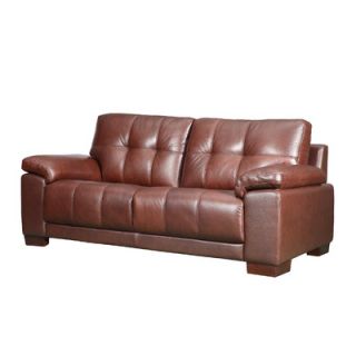 Abbyson Living Florence 3 Piece Italian Leather Sofa, Loveseat and