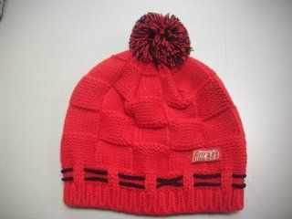 Calgary Flames Womens Knit Hat with Pom by Reebok K691W  Sports Fan Beanies  Sports & Outdoors