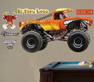 El Toro Loco   Monster Trucks   Fathead Wall Graphics 6'6"W x 3'11"H   Wall Decor Stickers  