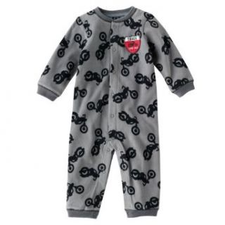 Carter's Grey Motorcycle Fleece Jumpsuit Romper (6 months) Infant And Toddler Rompers Clothing
