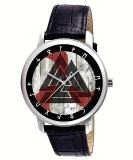 Valknut Triangles Asatru Norse Pagan Leather Watch New Watches