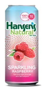 Hansen's Sprklng Fruit Beverage Raspberry (4x6Pack )  Sparkling Juice Drinks  Grocery & Gourmet Food