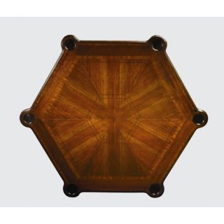 AA Importing Hexagon Shaped Game Table in Medium Brown