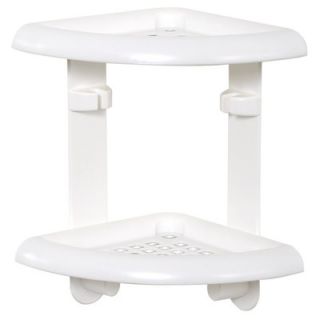 Zenith Products Two Tier Corner Shower Caddy in White