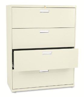 US HON694LL HON? 600 Series Four Drawer Lateral File 42W x 19.25D Putty, Putty  Lateral File Cabinets 