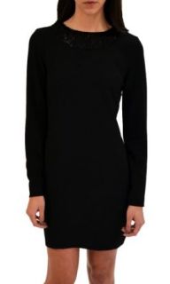 Diane von Furstenberg Women's Margherita Beaded Lace Back Dress Black 10