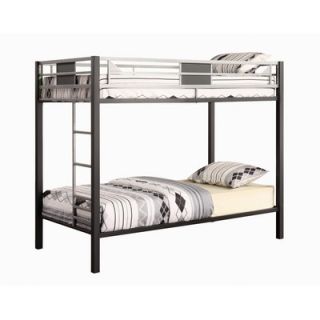 Dorel Home Products Silver Screen Twin over Twin Bunk Bed with Built